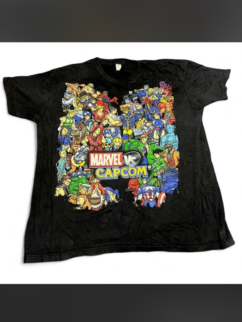 Vintage Promo Marvel vs Capcom Black Short Sleeve Graphic Tee - Picture 2 of 7